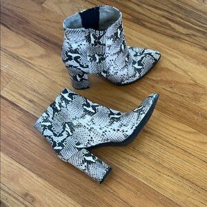 Snakeskin Ankle Boots